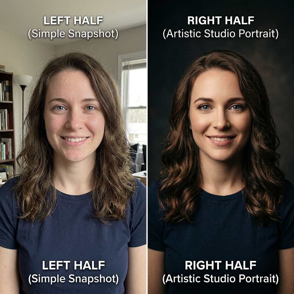 Artistic and Creative Studio Portrait Example